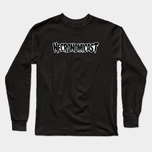 Necronomicast B&W Logo Long Sleeve T-Shirt by Necronomicast